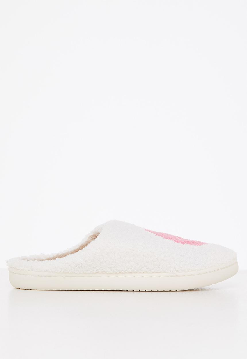 Public Desire - Smile slipper - pink & ecru