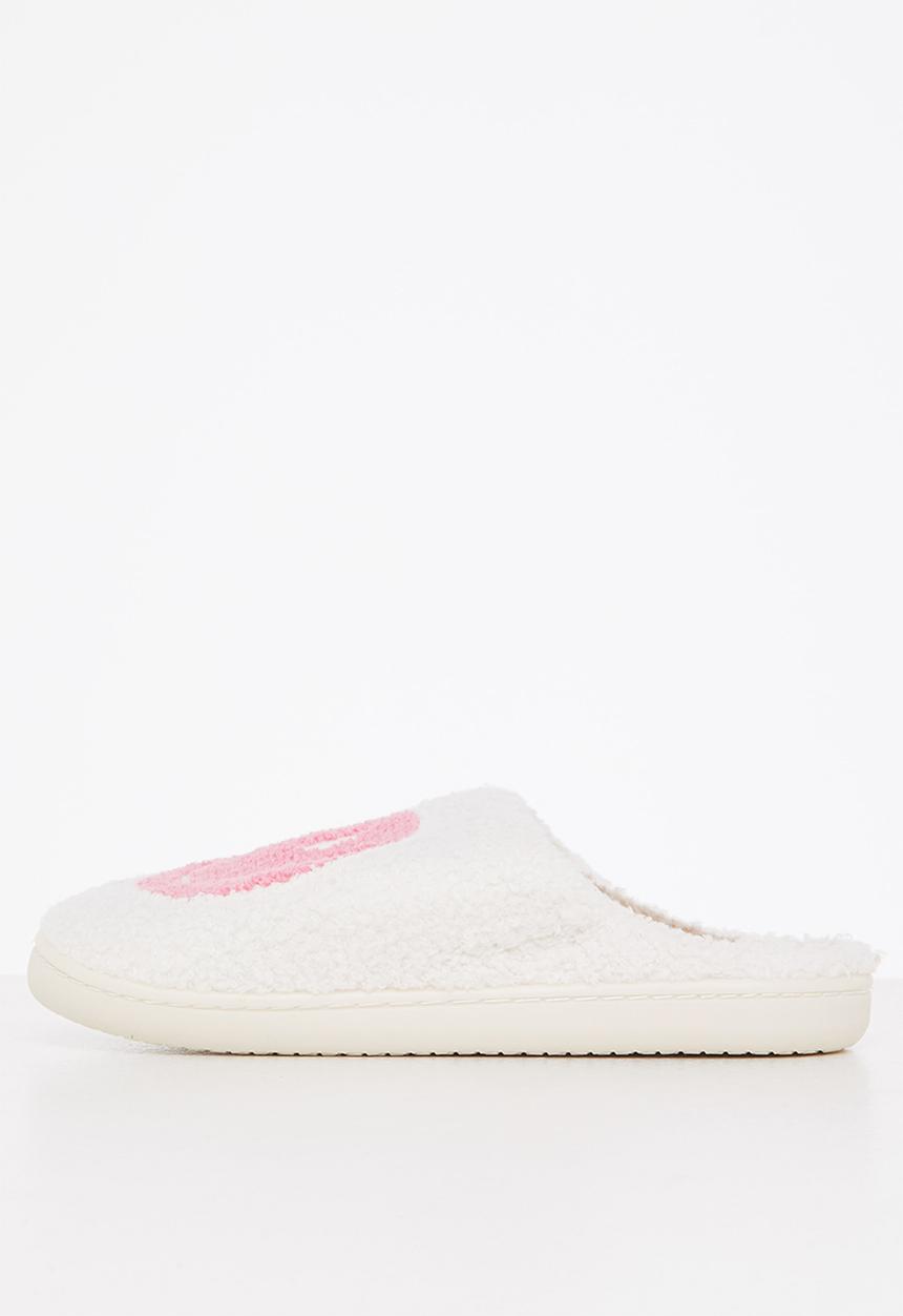 Public Desire - Smile slipper - pink & ecru