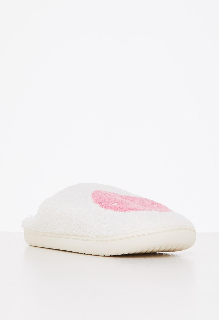 Public Desire - Smile slipper - pink & ecru