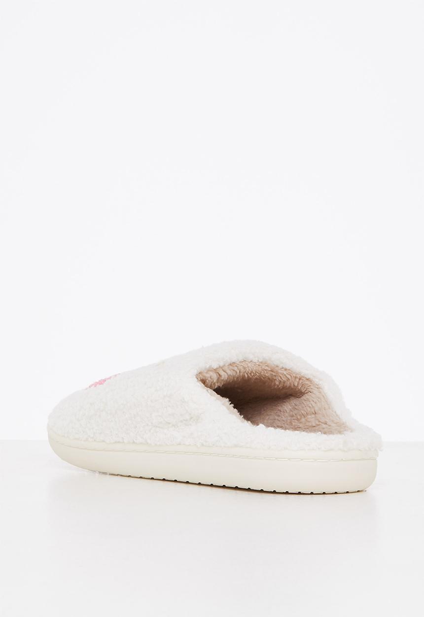 Public Desire - Smile slipper - pink & ecru