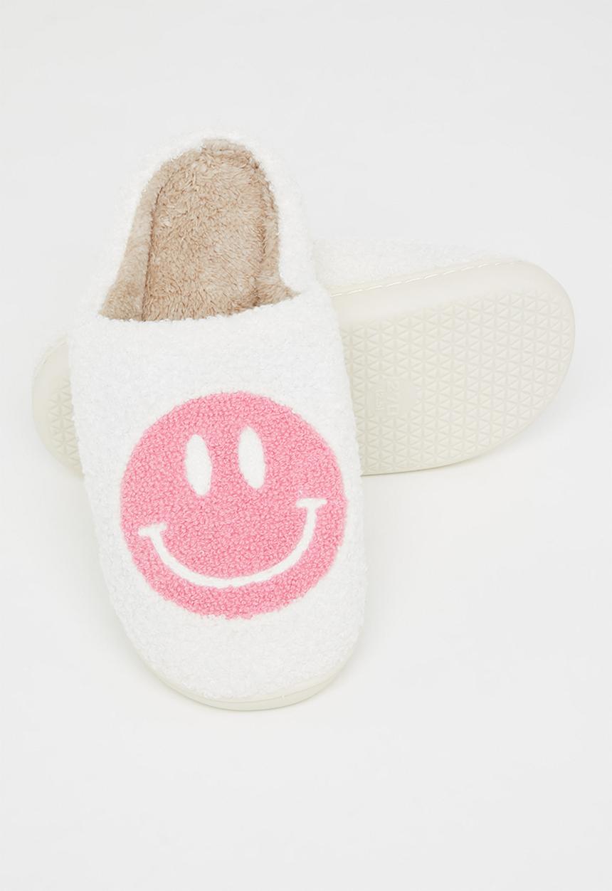 Public Desire - Smile slipper - pink & ecru