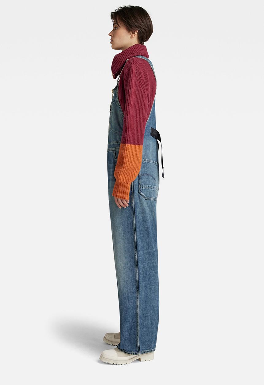 G-STAR - Bib overall - antique faded blue opal