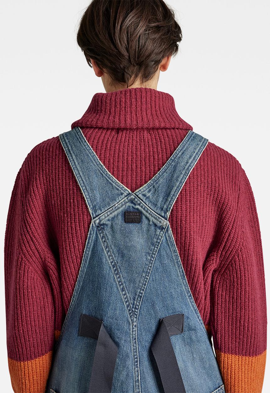 G-STAR - Bib overall - antique faded blue opal
