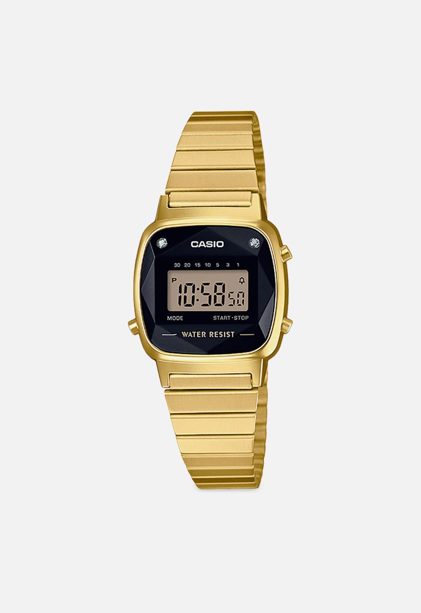 Casio - Retro gold diamond - black & gold