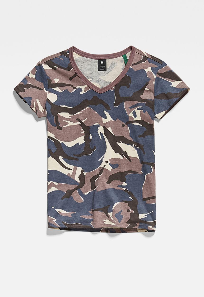 G-STAR - All over v t - brown rice woodland camo