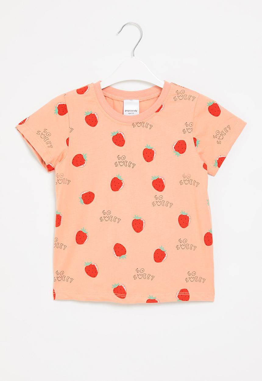 Pop Candy - Strawberry tee - peach