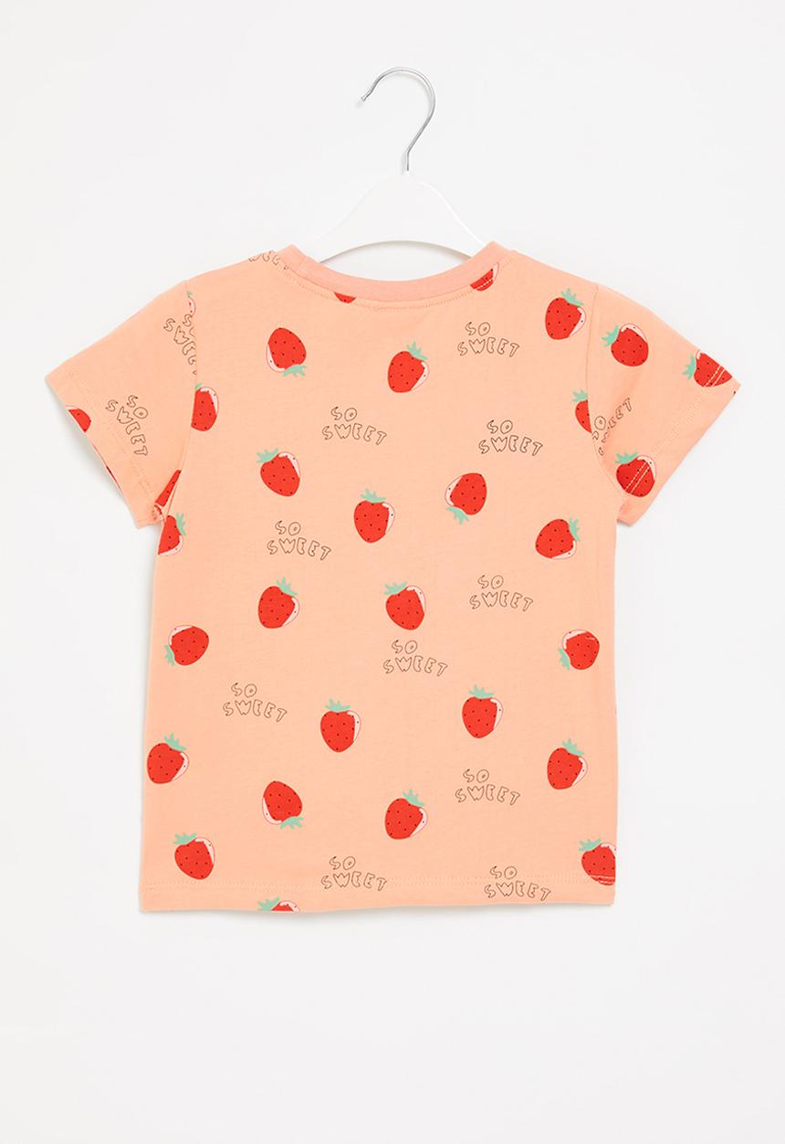 Pop Candy - Strawberry tee - peach