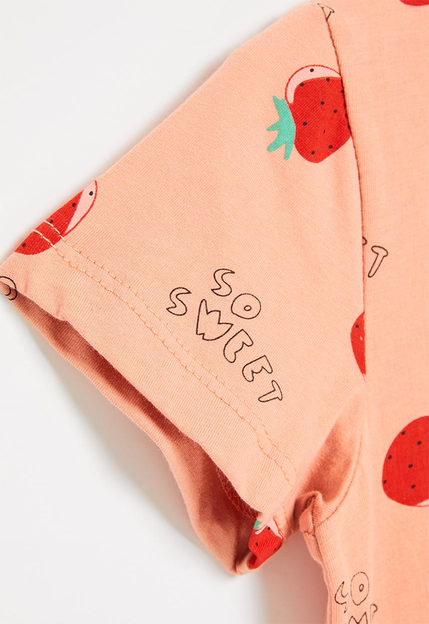 Pop Candy - Strawberry tee - peach