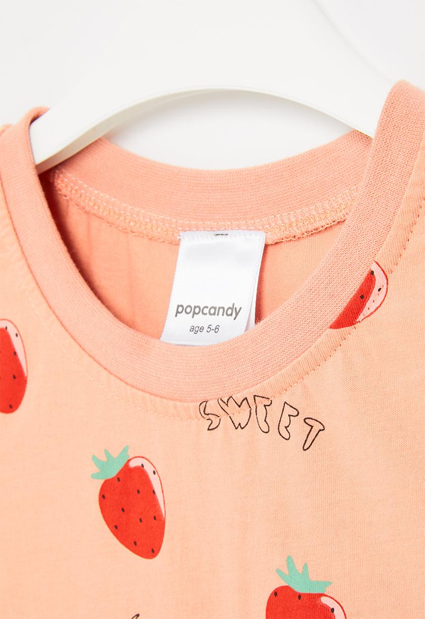 Pop Candy - Strawberry tee - peach