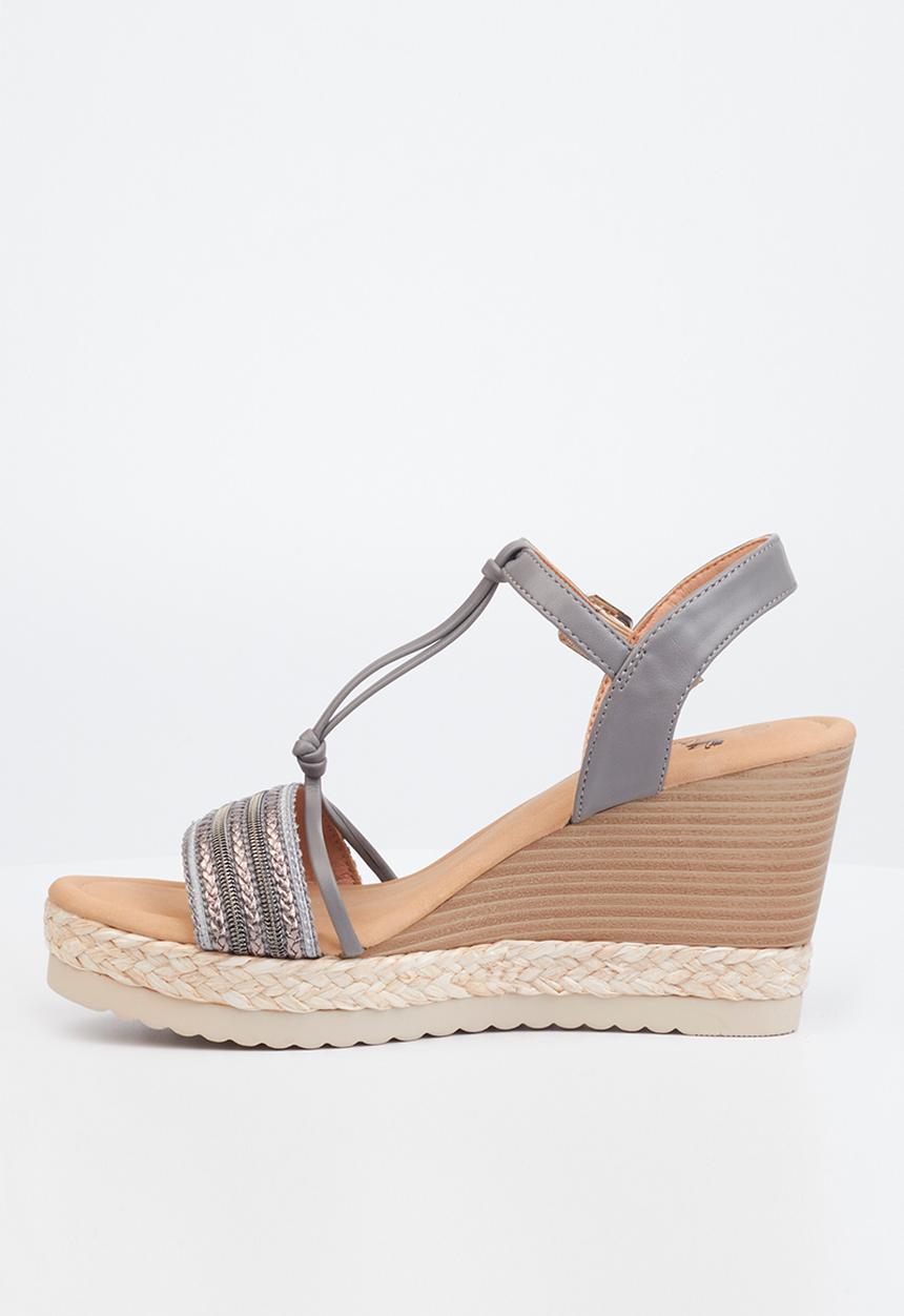 Butterfly Feet - Avery 1 espadrille wedge heel - grey