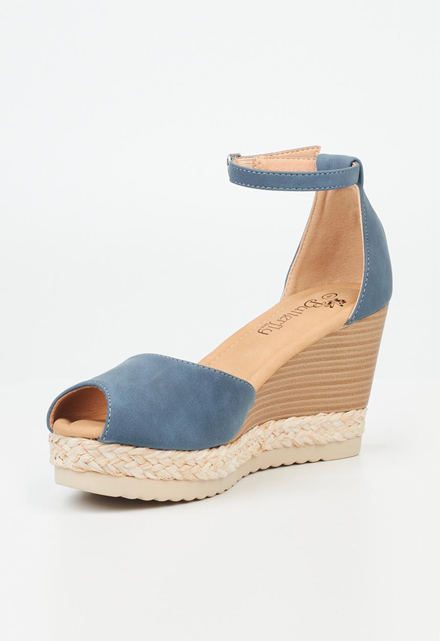 Butterfly Feet - Avery 3 espadrille wedge heel - blue