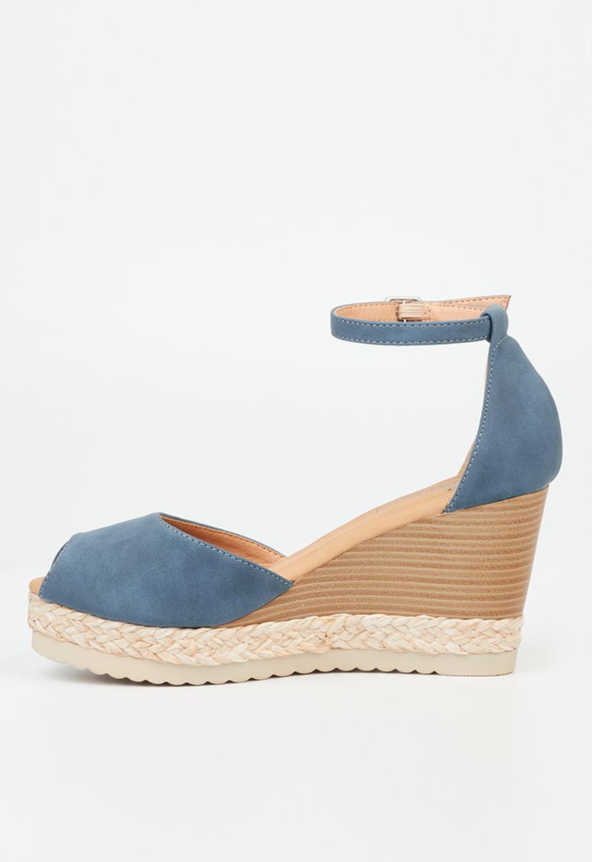 Butterfly Feet - Avery 3 espadrille wedge heel - blue