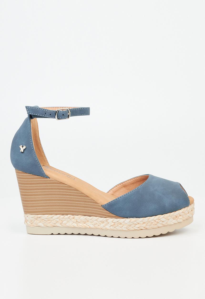 Butterfly Feet - Avery 3 espadrille wedge heel - blue