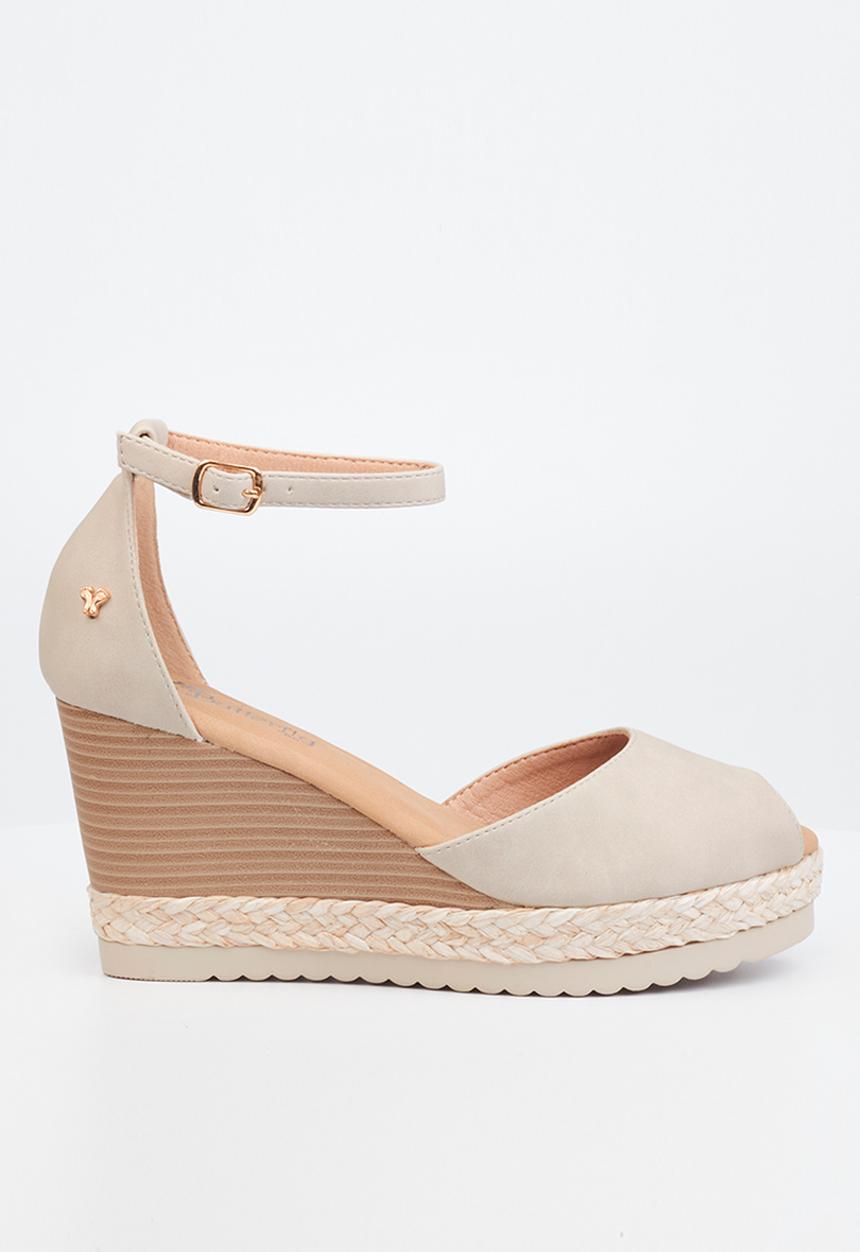 Butterfly Feet - Avery 3 espadrille wedge heel - grey