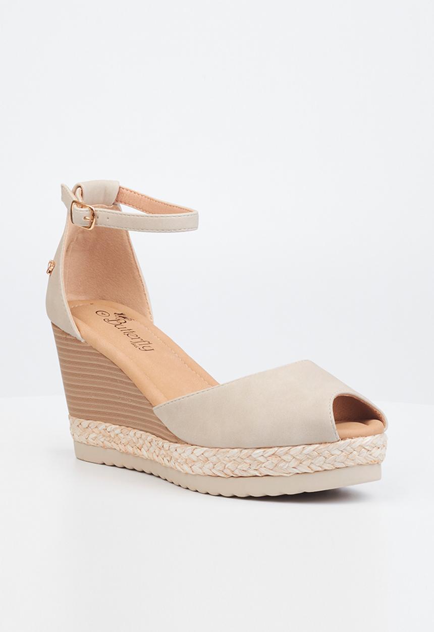 Butterfly Feet - Avery 3 espadrille wedge heel - grey