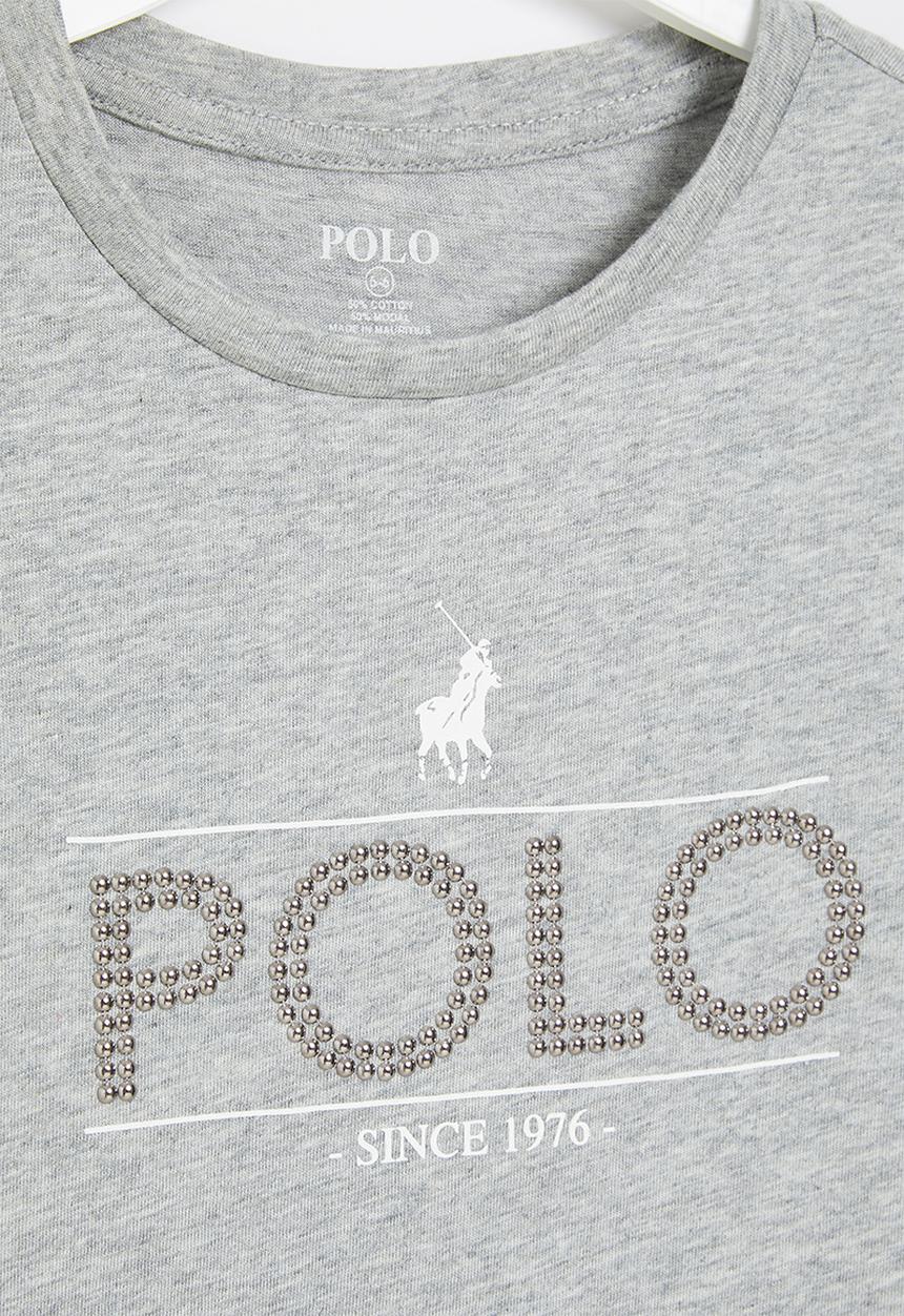 POLO - Girls jessica printed tee - grey