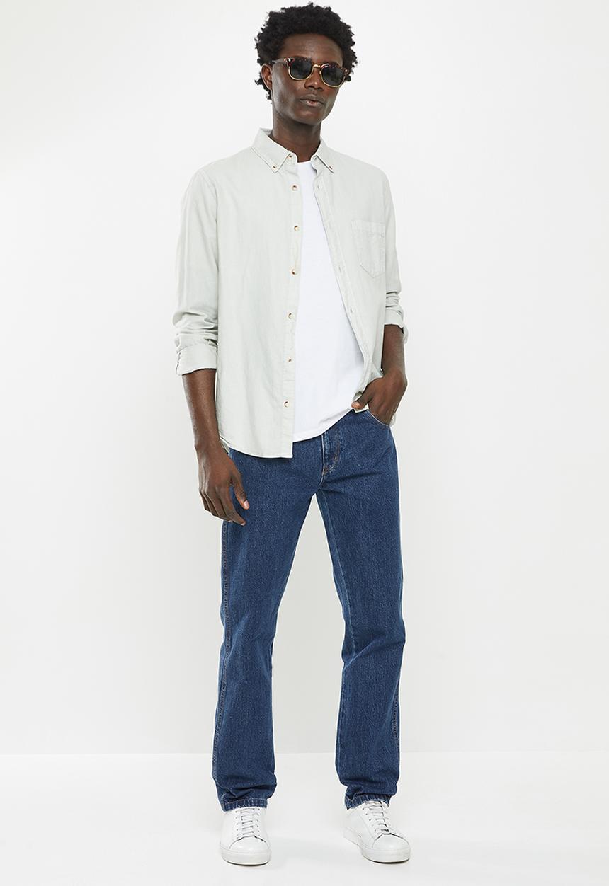 Wrangler - Texas regular straight leg jeans - stonewash
