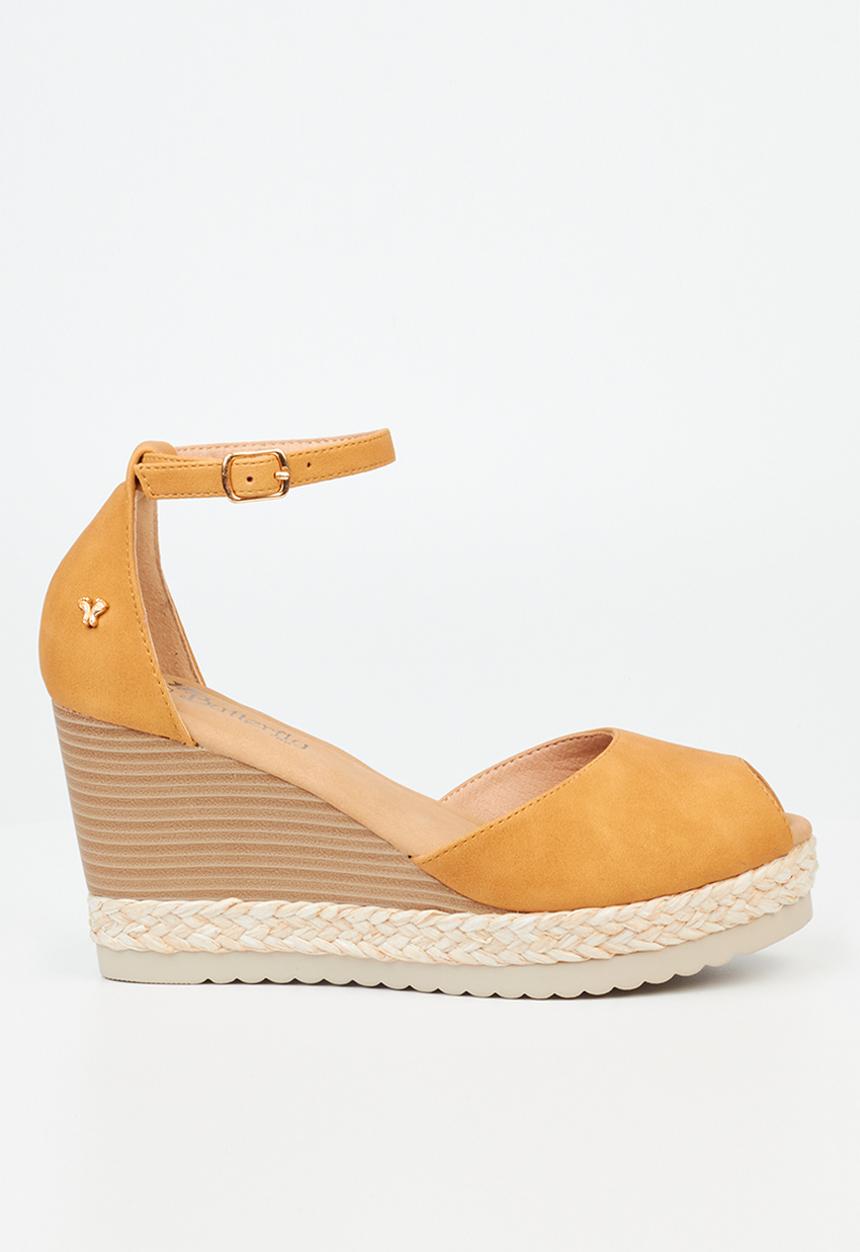 Butterfly Feet - Avery 3 espadrille wedge heel - tan