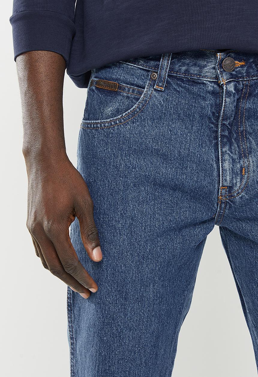 Wrangler - Texas regular straight leg jeans - double stonewash