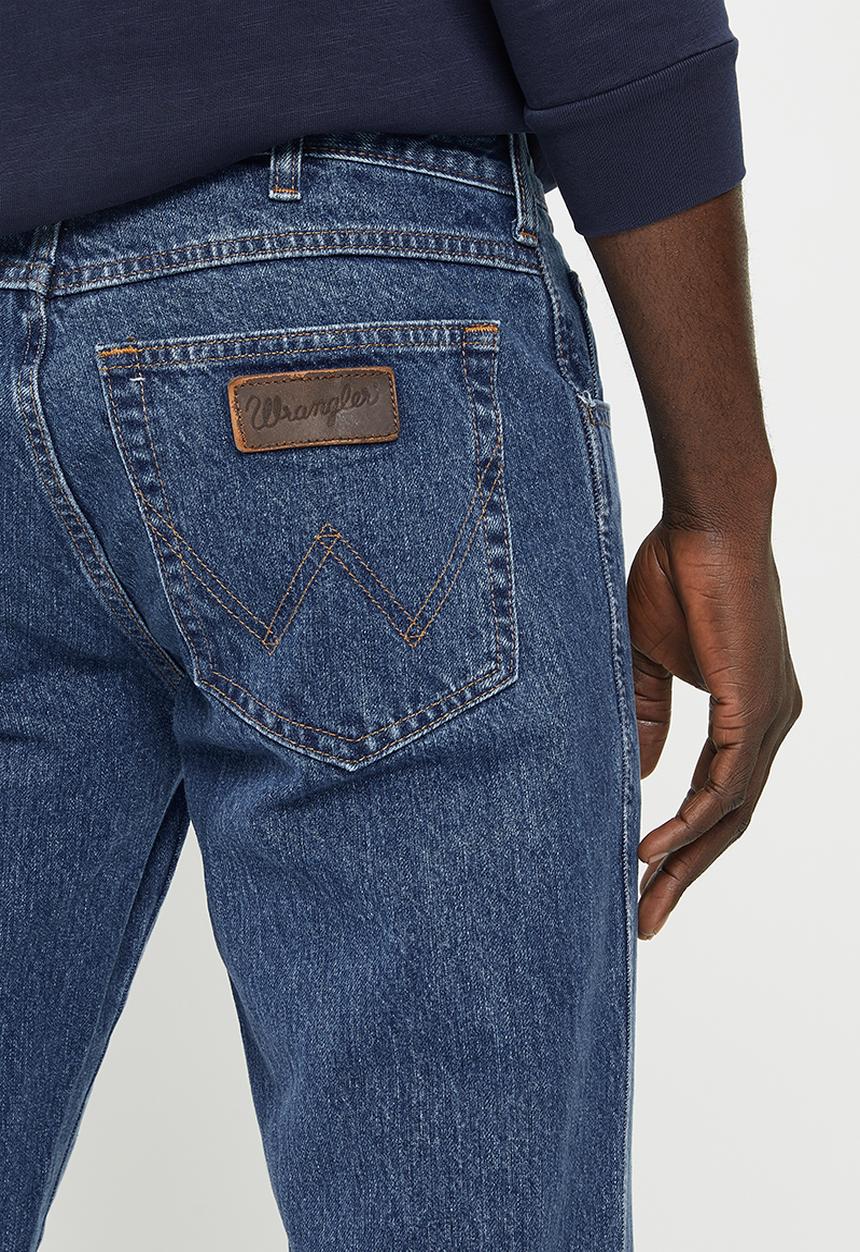 Wrangler - Texas regular straight leg jeans - double stonewash