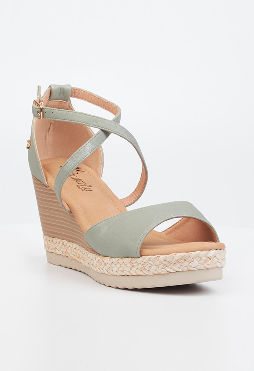 Butterfly Feet - Avery 4 espadrille wedge heel - mint
