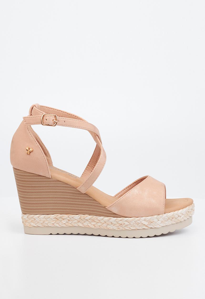 Butterfly Feet - Avery 4 espadrille wedge heel - pink