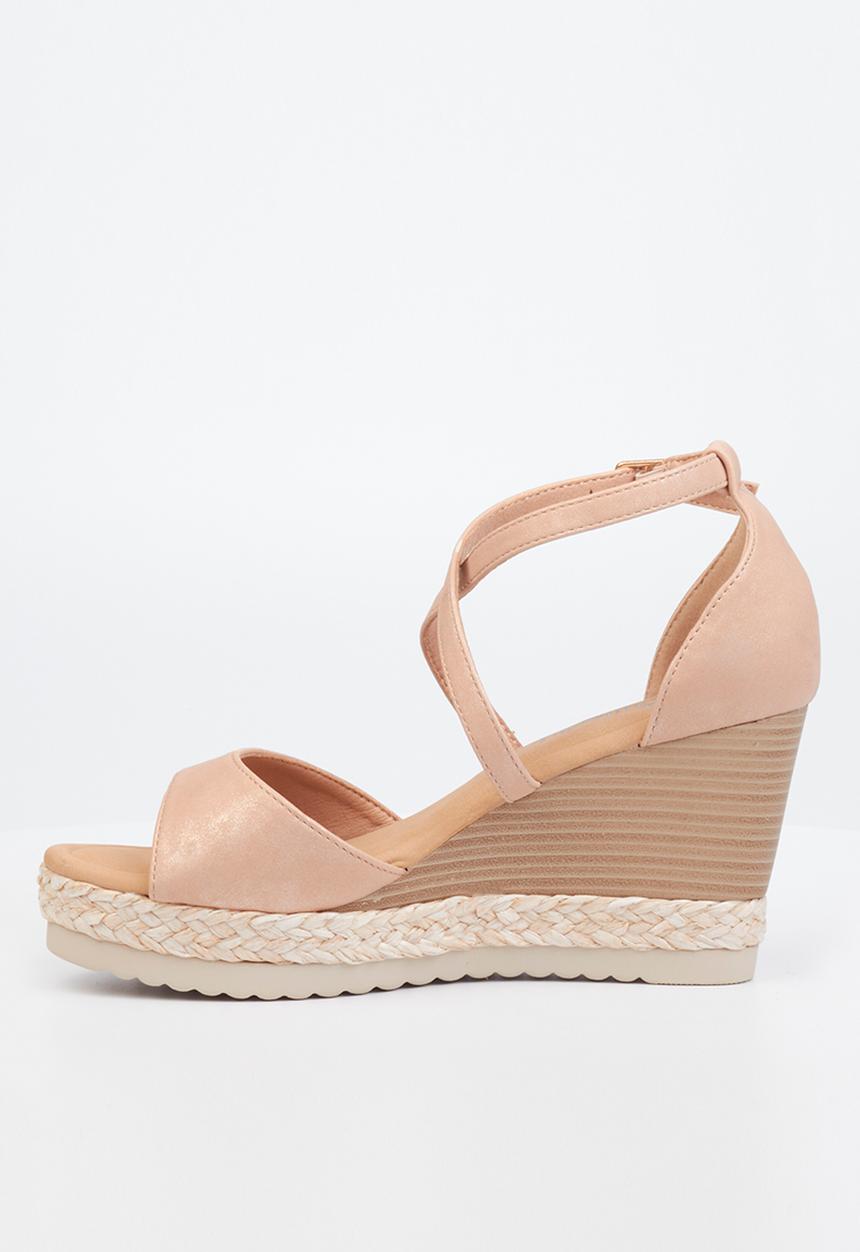 Butterfly Feet - Avery 4 espadrille wedge heel - pink