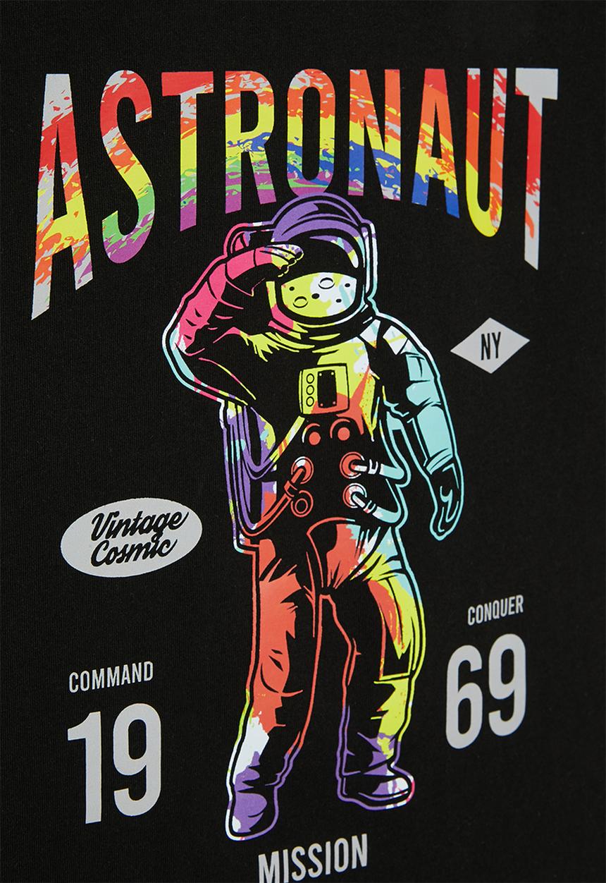 Rebel Republic - Boys astronaut tee - black