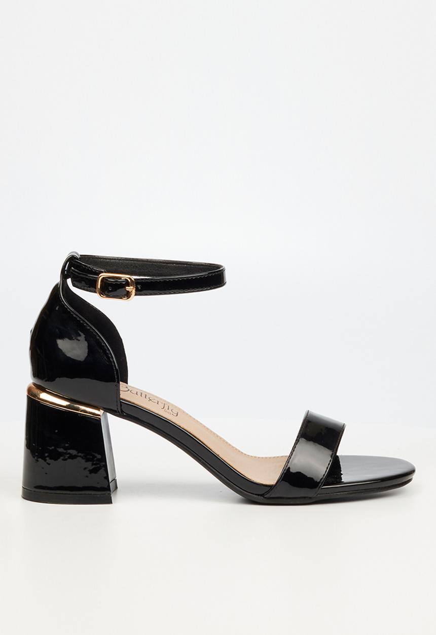 Butterfly Feet - Bella 1 ankle tie block heel - black