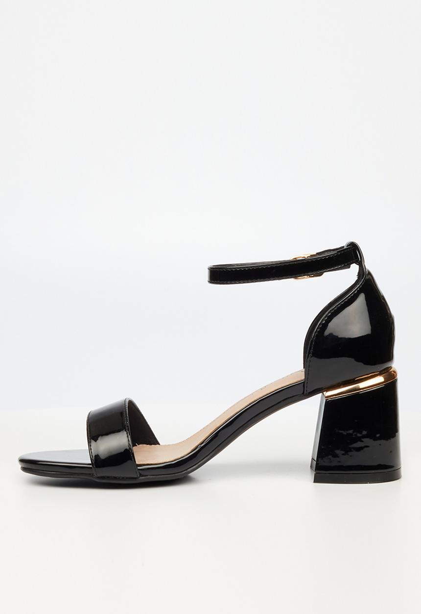 Butterfly Feet - Bella 1 ankle tie block heel - black