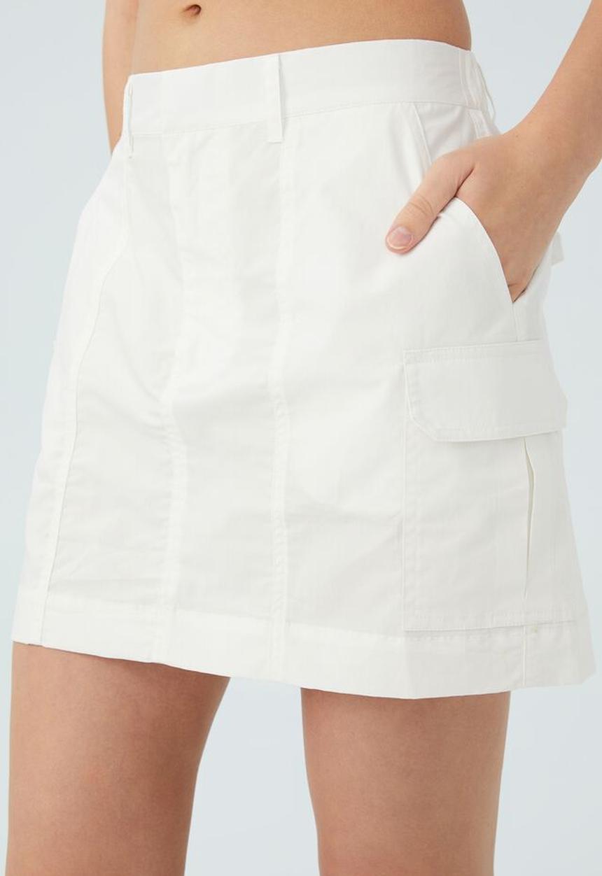 Cotton On - Scout cargo mini skirt - chalk white