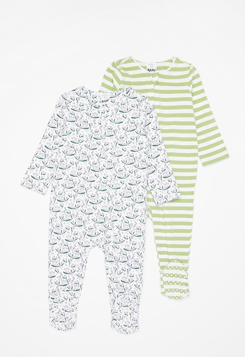 Cotton On - 2 Pack long sleeve zip romper - multi 