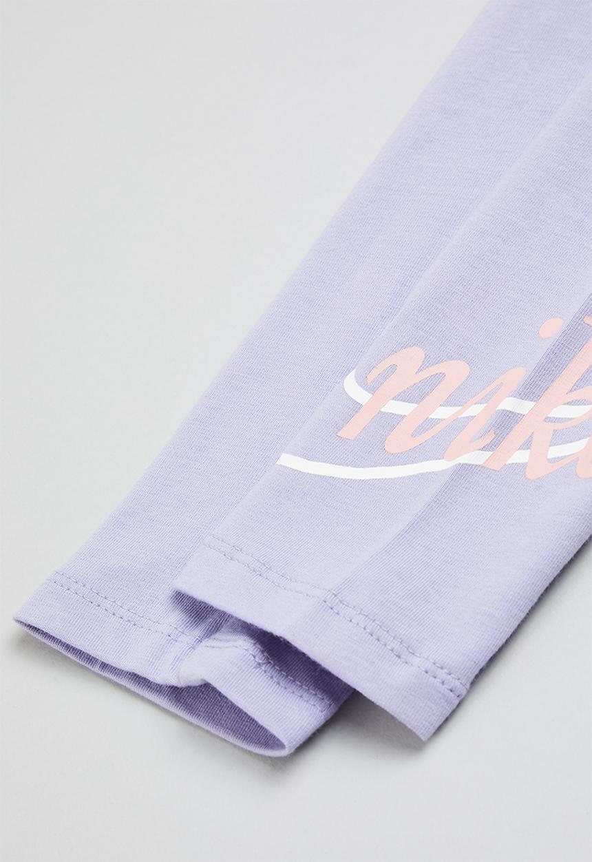 Nike - Nike girls flower child pant set - purple & white 