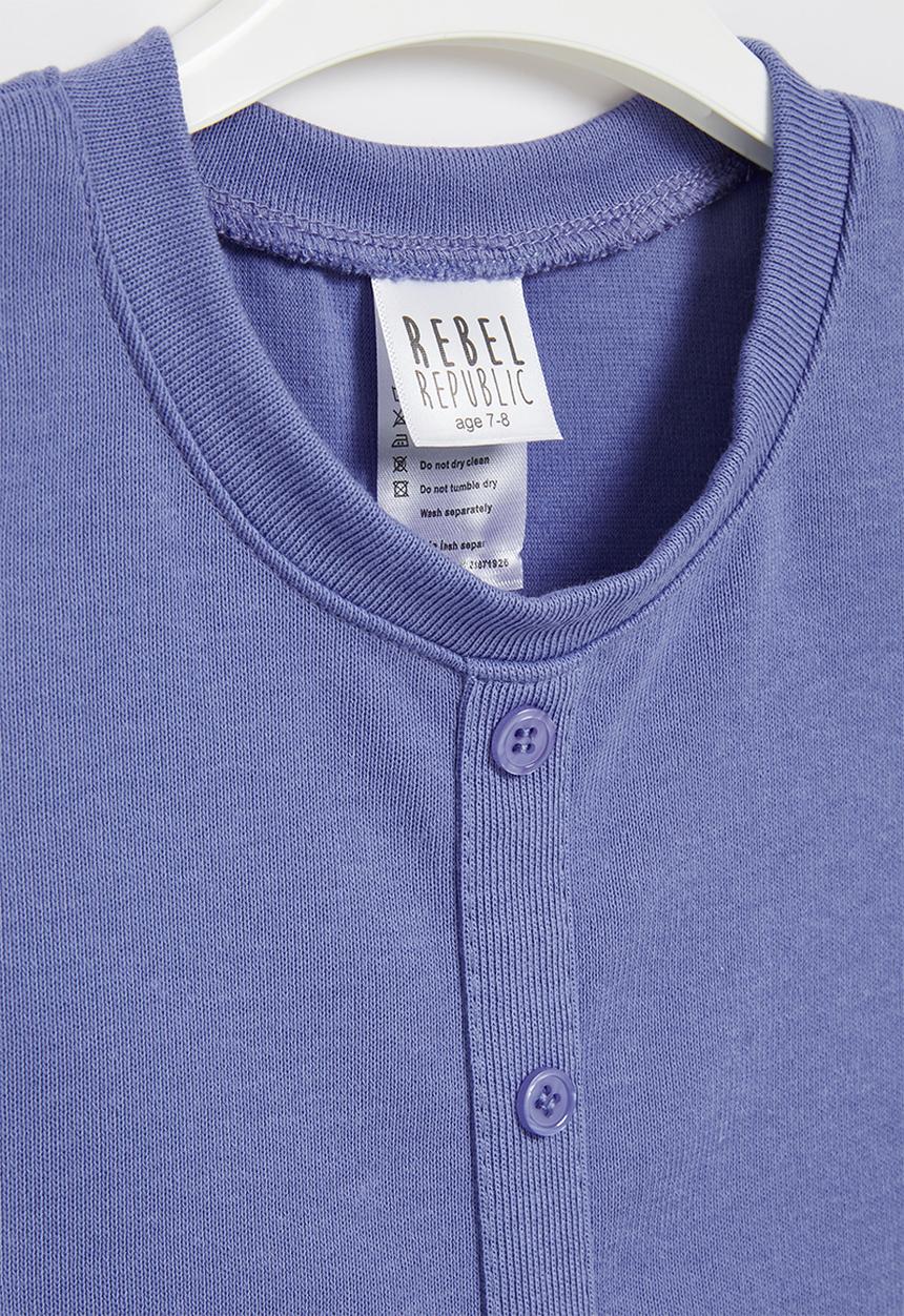 Rebel Republic - Rib cropped tee - periwinkle
