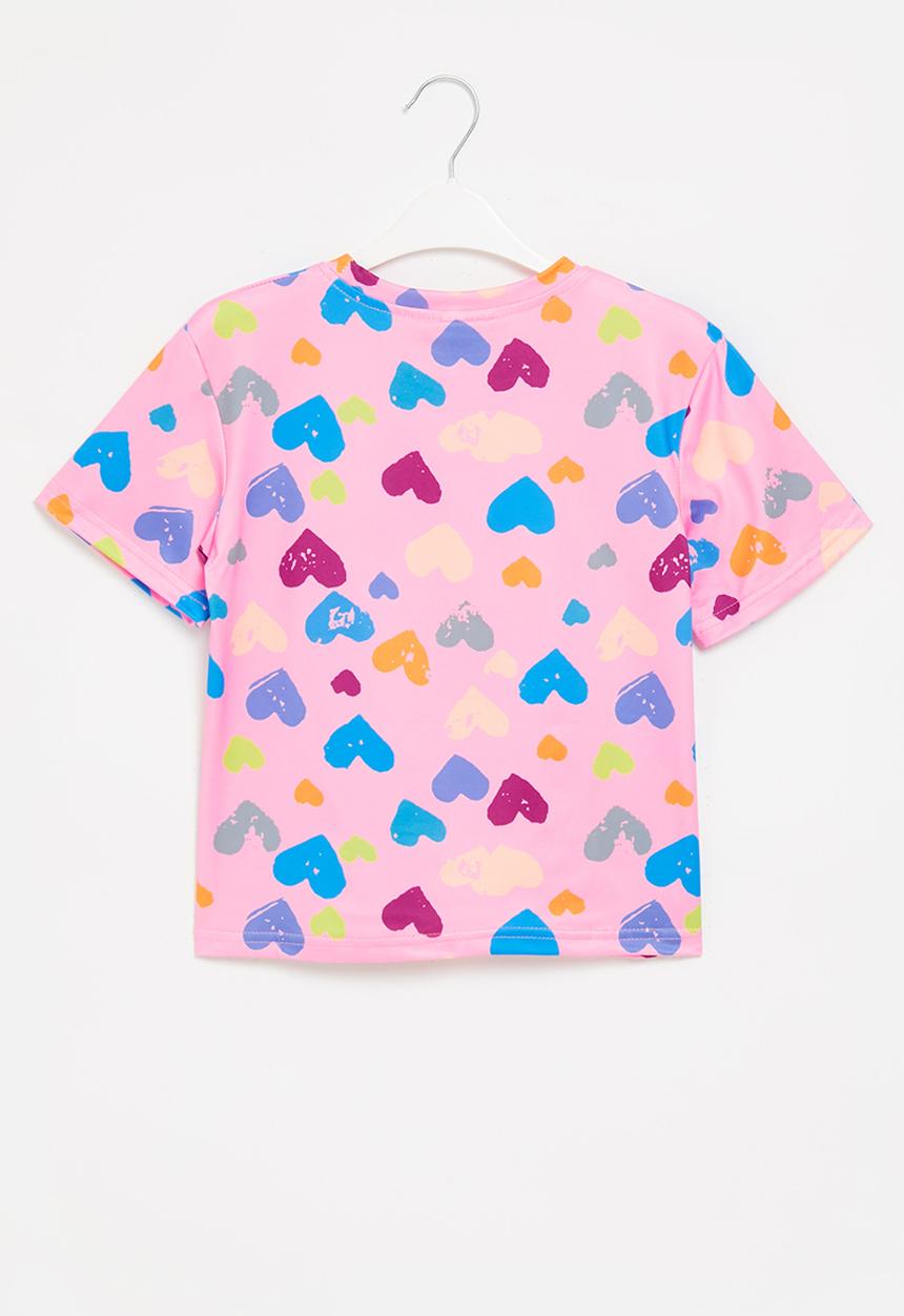 Rebel Republic - Girls heart tee - pink