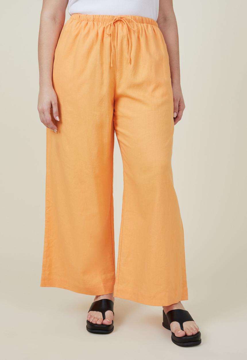 Cotton On - Curve haven wide leg pant - soft orange