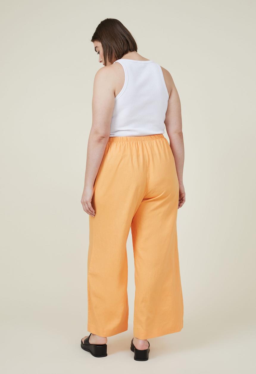 Cotton On - Curve haven wide leg pant - soft orange
