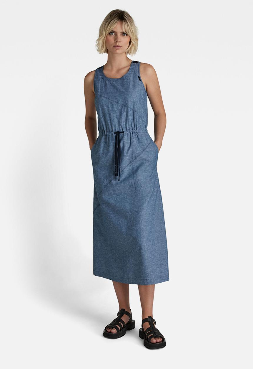 G-STAR - Utility dress sless - nitro & white