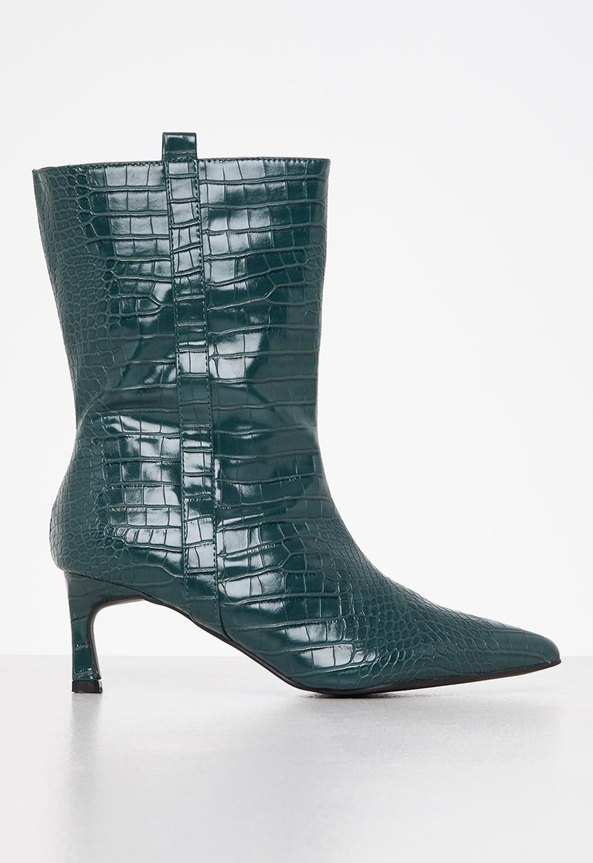 Z_Code_Z - Kavia pointed stiletto boot - green 
