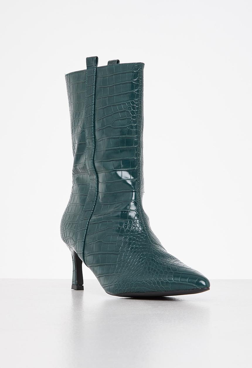Z_Code_Z - Kavia pointed stiletto boot - green 
