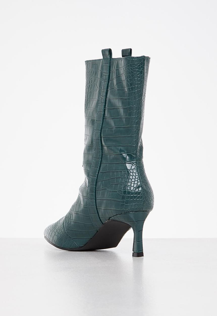 Z_Code_Z - Kavia pointed stiletto boot - green 