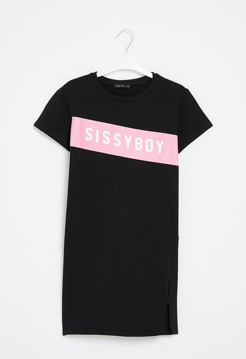SISSY BOY - T-shirt dress with slit - black