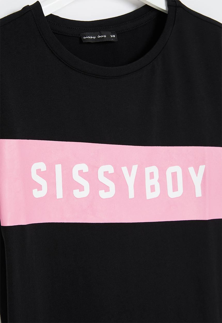SISSY BOY - T-shirt dress with slit - black