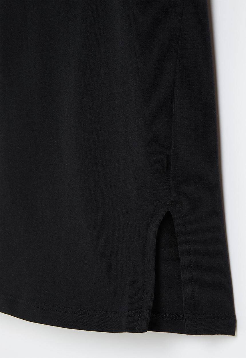 SISSY BOY - T-shirt dress with slit - black