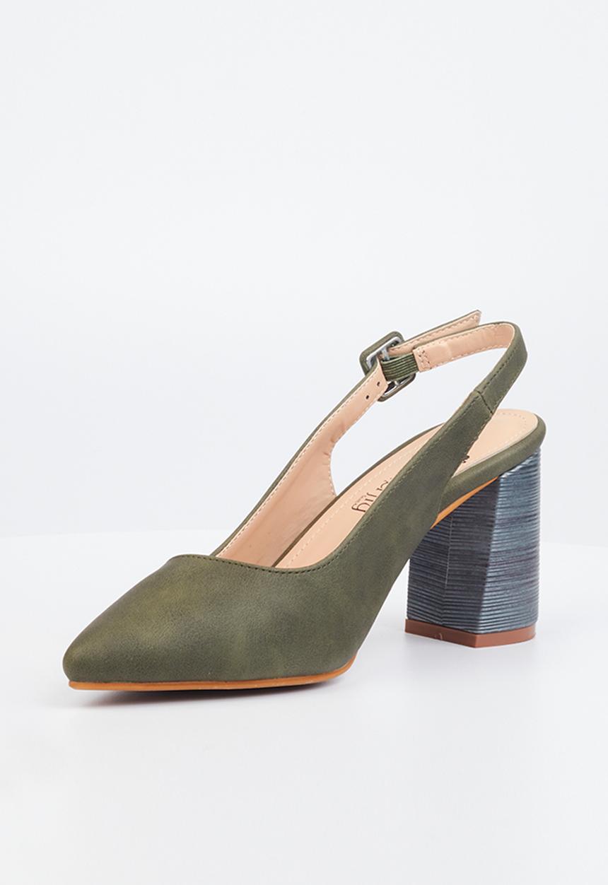 Butterfly Feet - Lissa 1 block heel - olive