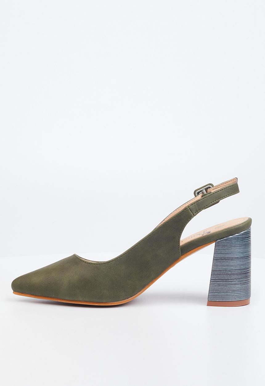 Butterfly Feet - Lissa 1 block heel - olive