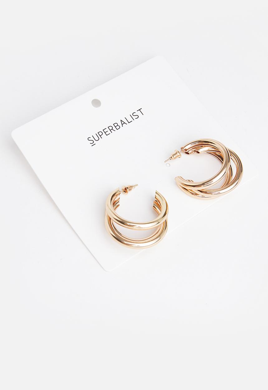 Superbalist - Lela hoop earrings - gold