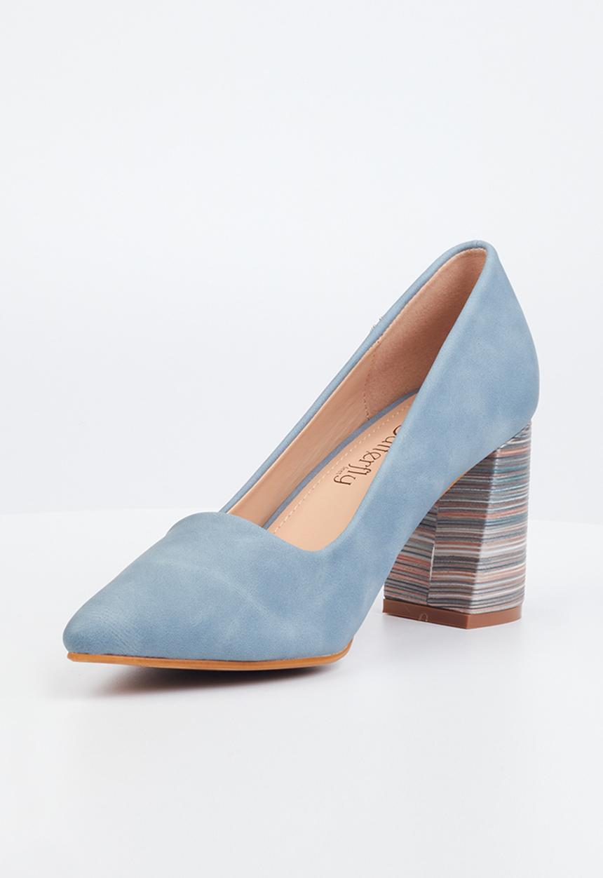 Butterfly Feet - Lissa 2 court block heel - blue