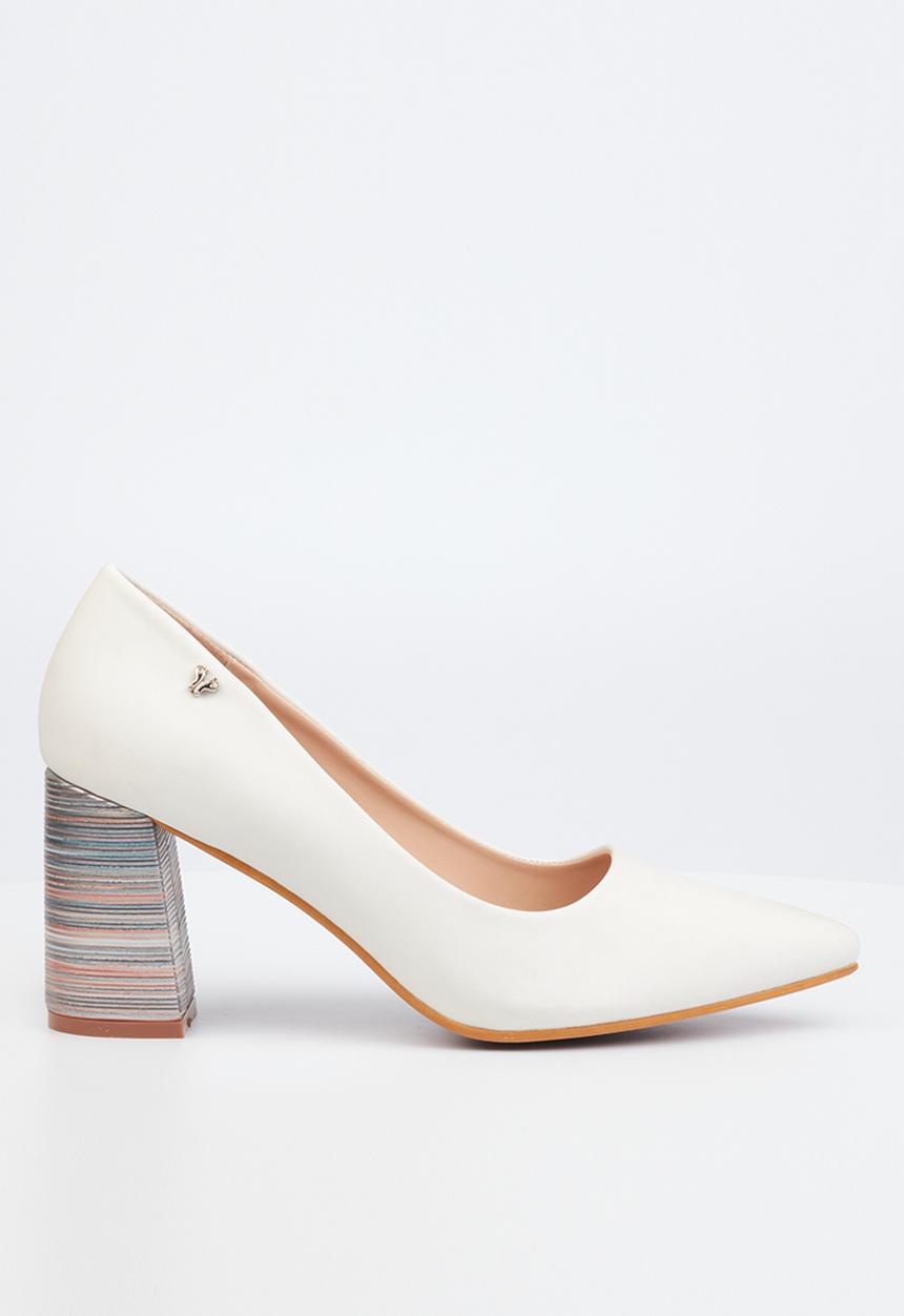 Butterfly Feet - Lissa 2 court block heel - white