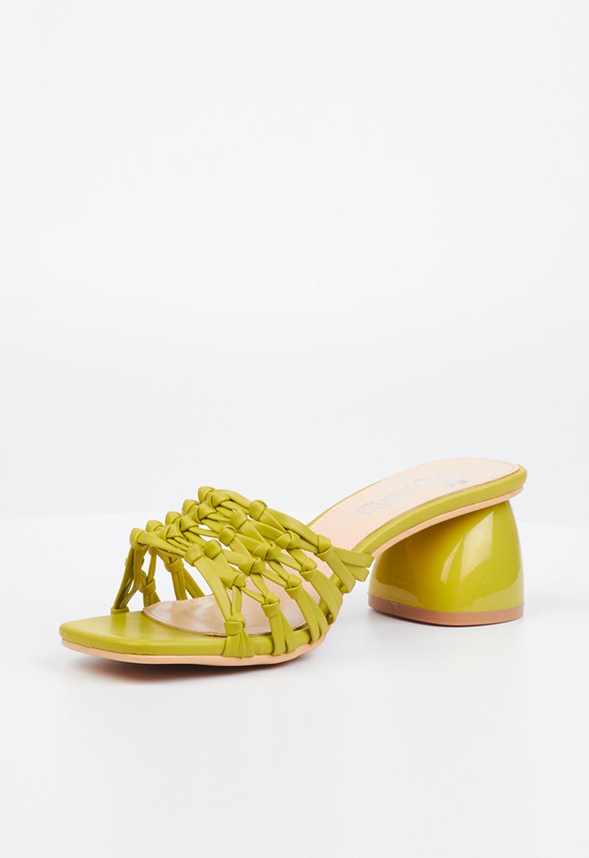 Butterfly Feet - Safia 1 mule block heel - lime